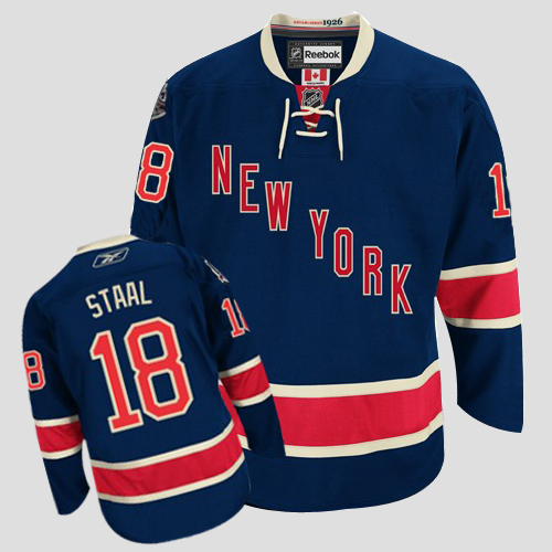 Rangers #18 Marc Staal Dark Blue Third Stitched Jersey - Zenithce