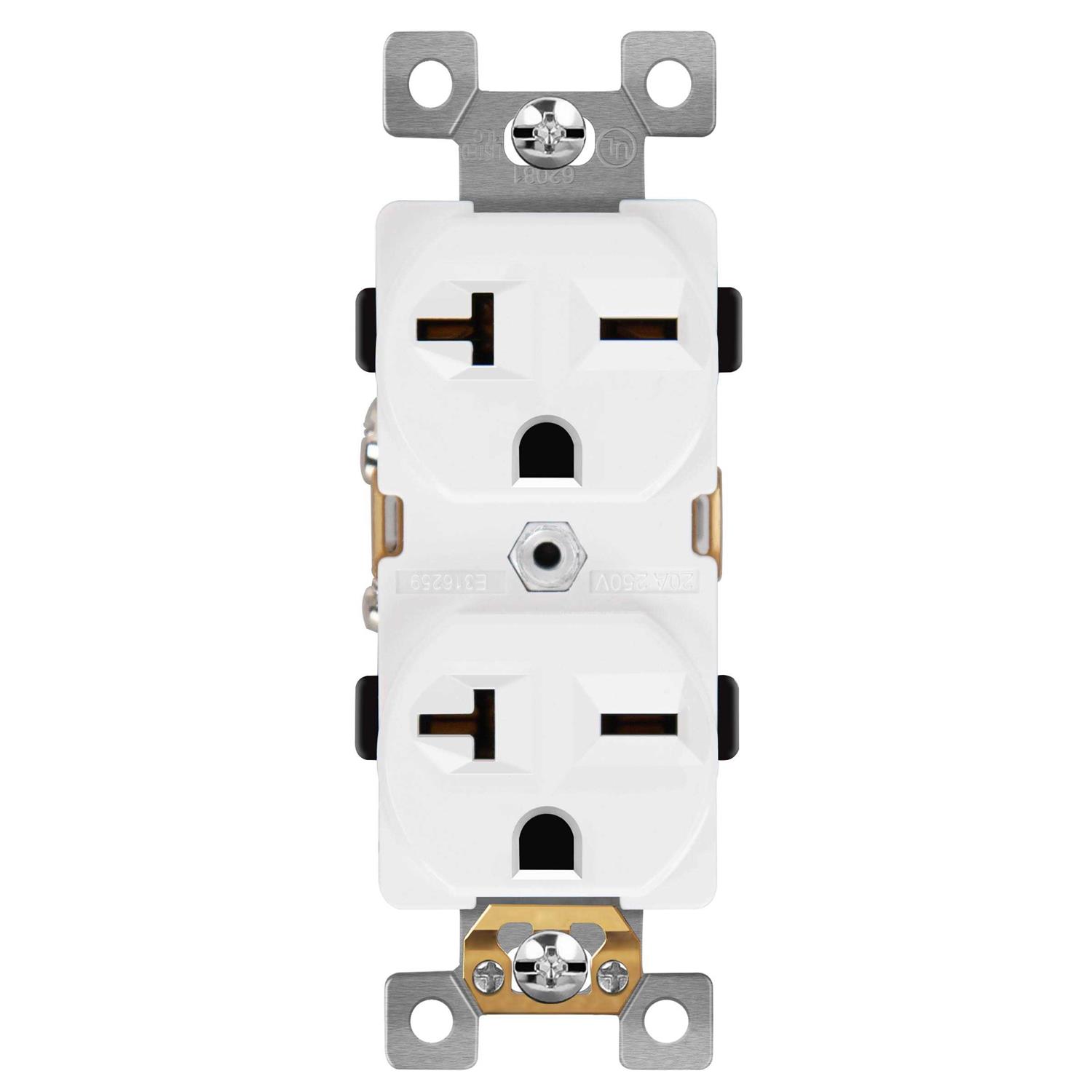 Enerlites Duplex Outlets and Wall Plates Bundle Tamper-resistant Electrical Receptacle 61580-TR-WWP - Zenithce
