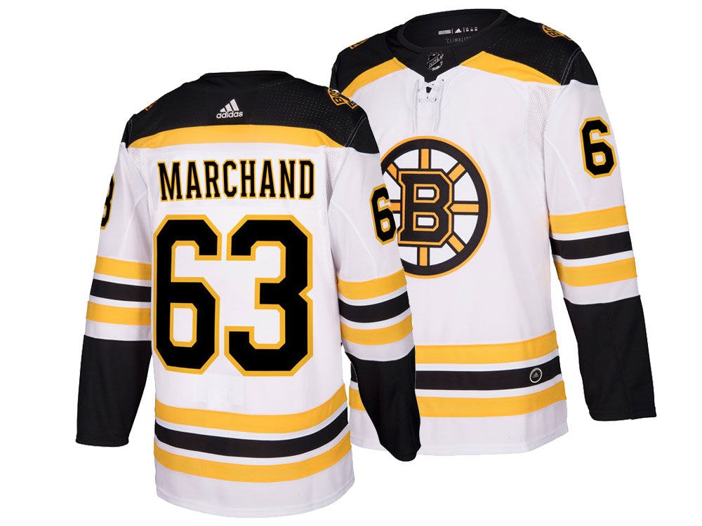 Boston Bruins #63 Brad Marchand White Stitched Adidas Jersey - Zenithce