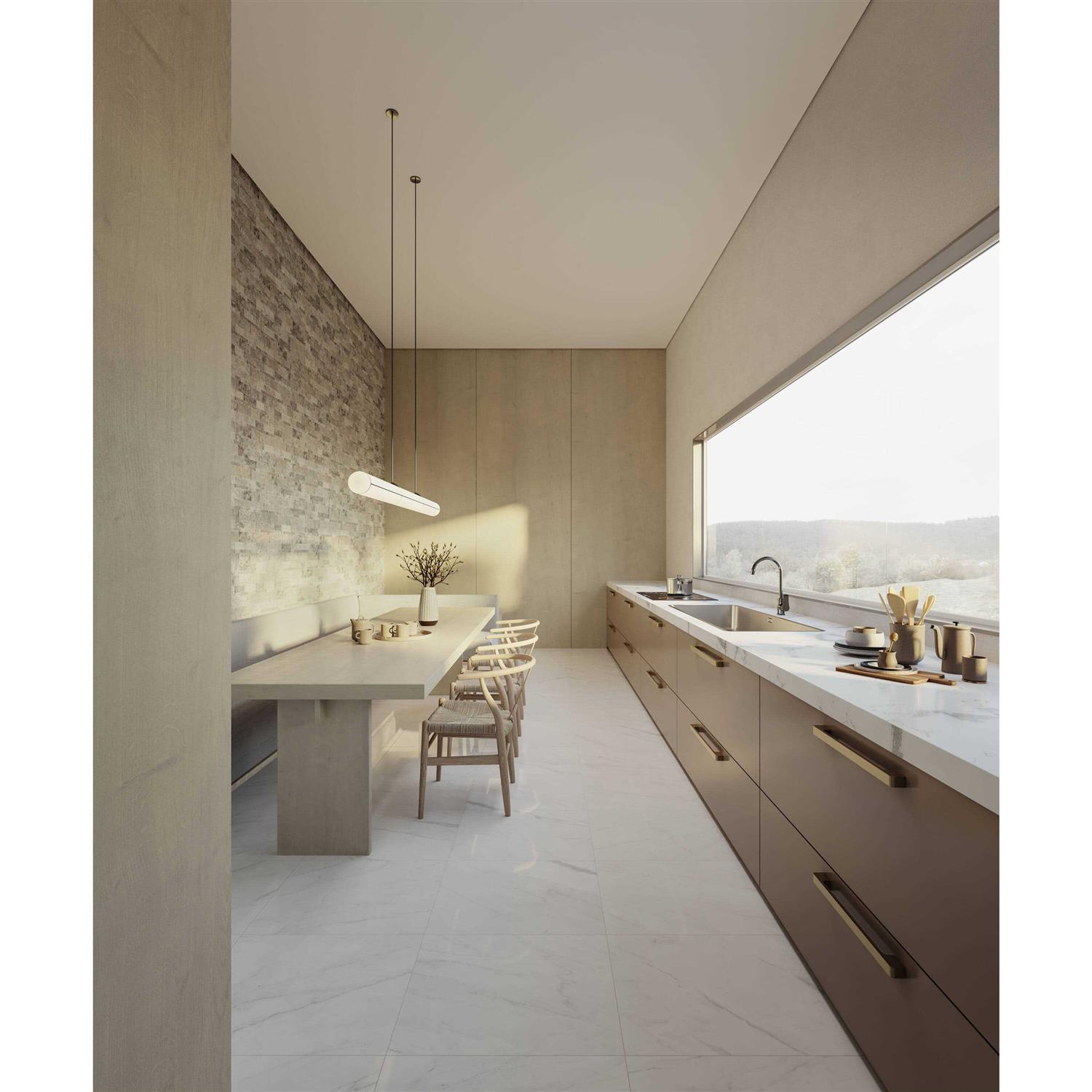 Satori Silver Crescent 12-in x 12-in Tumbled Natural Stone Travertine Brick Subway Wall Tile 20-700 - Zenithce