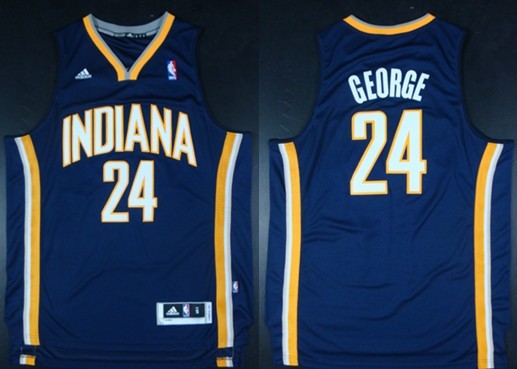 Indiana Pacers #24 Paul George Revolution 30 Swingman Navy Blue Jersey - Zenithce