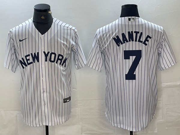 New York Yankees #7 Mickey Mantle White Cool Base Stitched Jersey - Zenithce