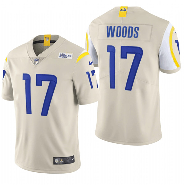 Los Angeles Rams #17 Robert Woods 2020 Bone Vapor Limited Stitched Jersey - Zenithce