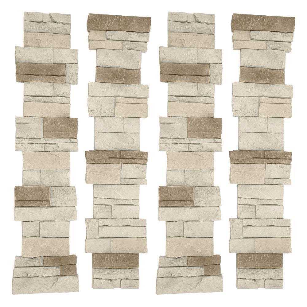 GenStone Faux Stacked Stone Pillar Panel - Zenithce