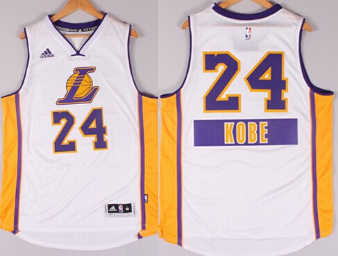 Los Angeles Lakers #24 Kobe Bryant Revolution 30 Swingman 2014 Christmas Day White Jersey - Zenithce