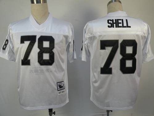 Mitchell And Ness Raiders #78 Art Shell White Stitched Jersey - Zenithce