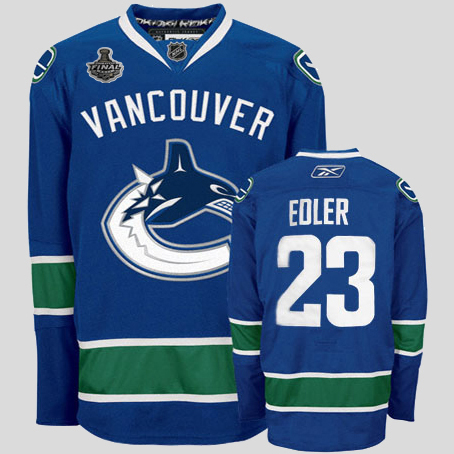 Canucks 2011 Stanley Cup Finals #23 Alexander Edler Blue Stitched Jersey - Zenithce