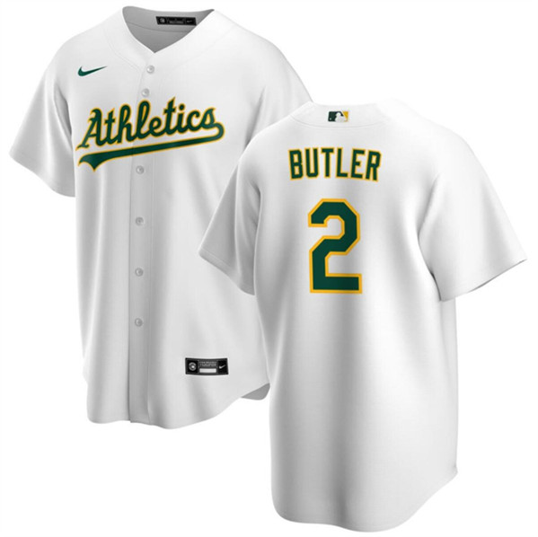 Oakland Athletics #2 Lawrence Butler White Cool Base Stitched Jersey - Zenithce
