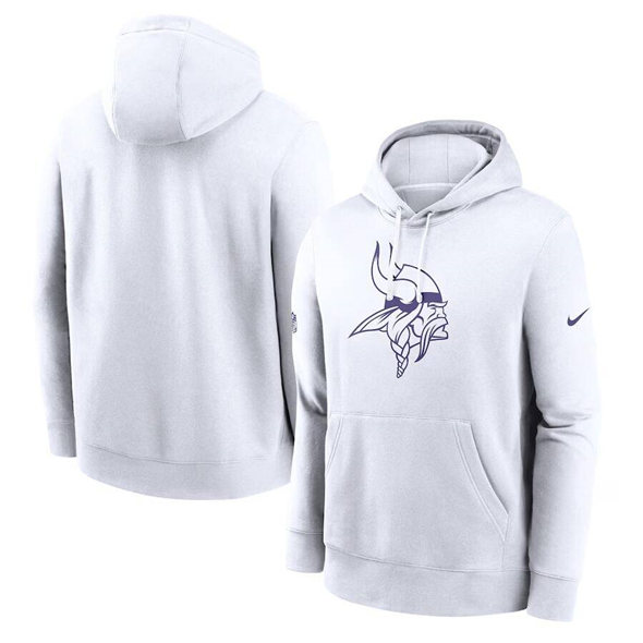 Minnesota Vikings White Pullover Hoodie - Zenithce