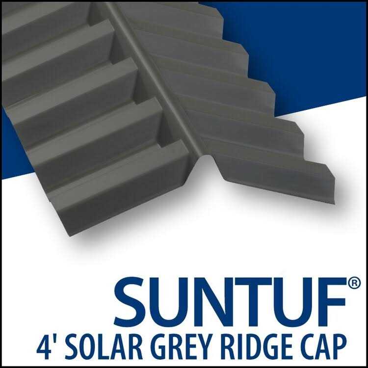 Suntuf 4 ft White Opal Ridge Cap - Zenithce