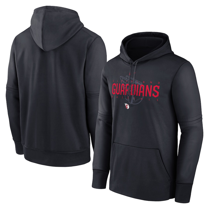 Cleveland Guardians Navy Pregame Performance Pullover Hoodie - Zenithce