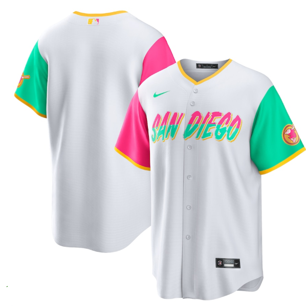 San Diego Padres Blank 2022 White City Connect Cool Base Stitched Jersey - Zenithce