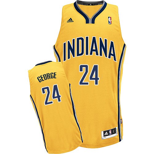 Indiana Pacers #24 Paul George Yellow Swingman Jersey - Zenithce