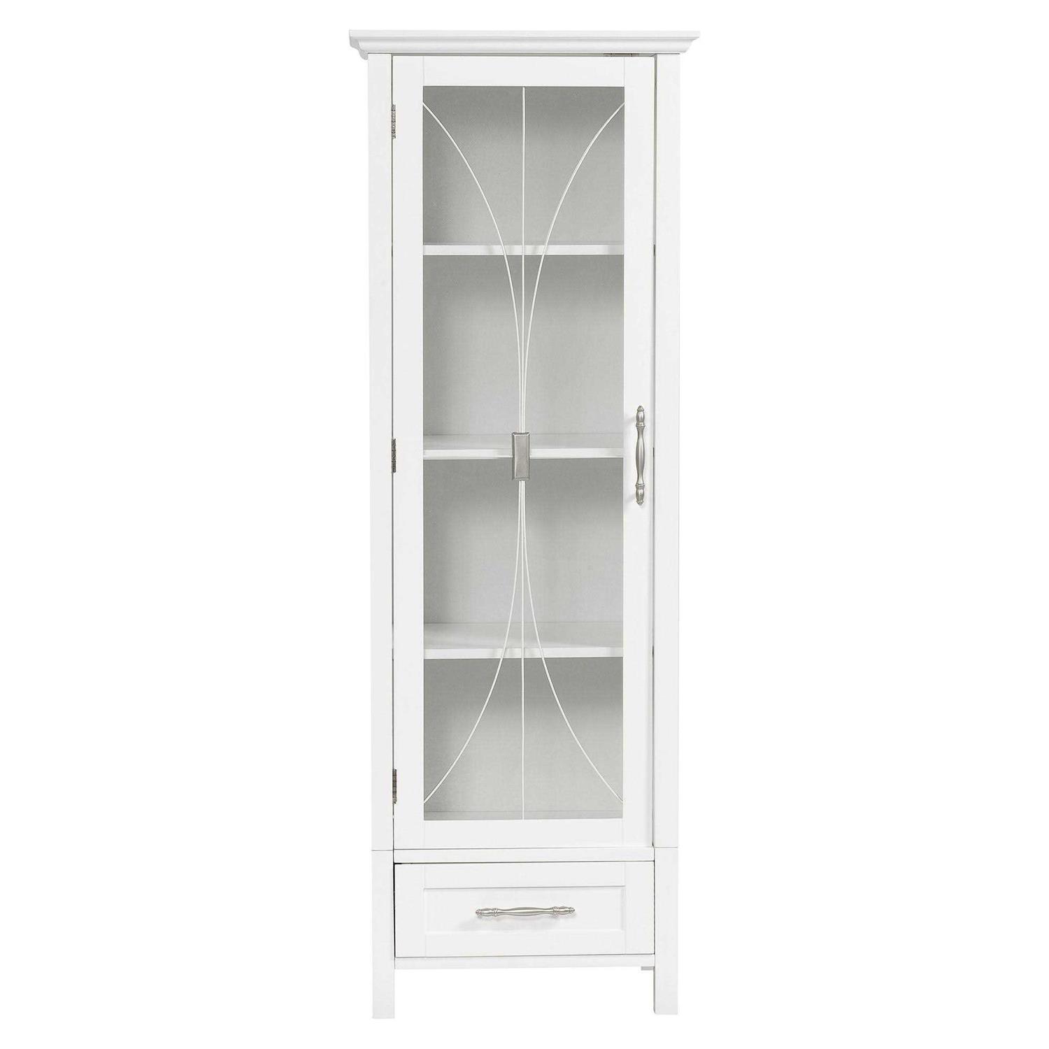 Teamson Home Dawson Wooden Wall Cabinet with Cross Molding and 2 Doors - Zenithce