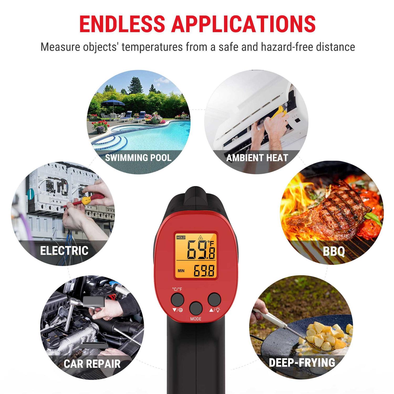 ThermoPro Digital Hygrometer Indoor Outdoor Thermometer Wireless Temperature and Humidity Gauge Monitor Room Thermometer - Zenithce