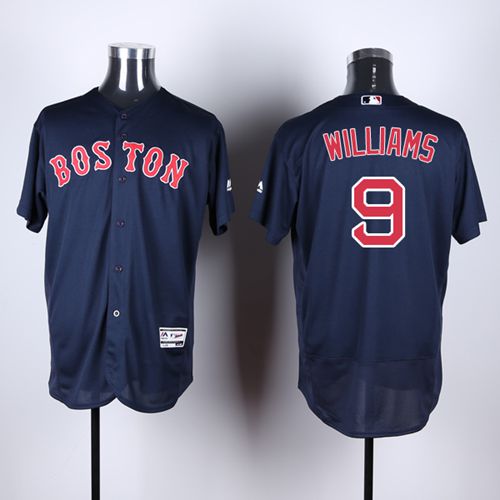 Red Sox #9 Ted Williams Navy Blue Flexbase Authentic Collection Stitched Jersey - Zenithce
