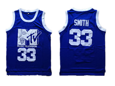 Music Television MTV 33 Will Smith Blue Stitched Movie Jersey - Zenithce