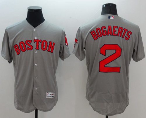 Red Sox #2 Xander Bogaerts Grey Flexbase Authentic Collection Stitched Jersey - Zenithce