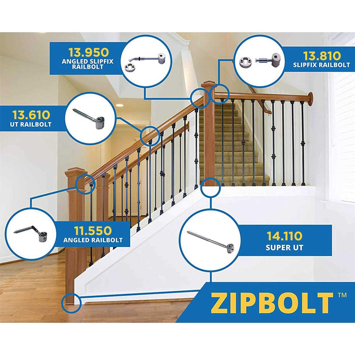 Zipbolt Countertop Connector — Joint Connector Drawbolt Pack with 5mm Hex Bit for Joining Countertops - Zenithce