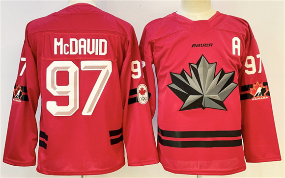Canada #97 Connor McDavid Red With A Patch Stitched Jersey - Zenithce