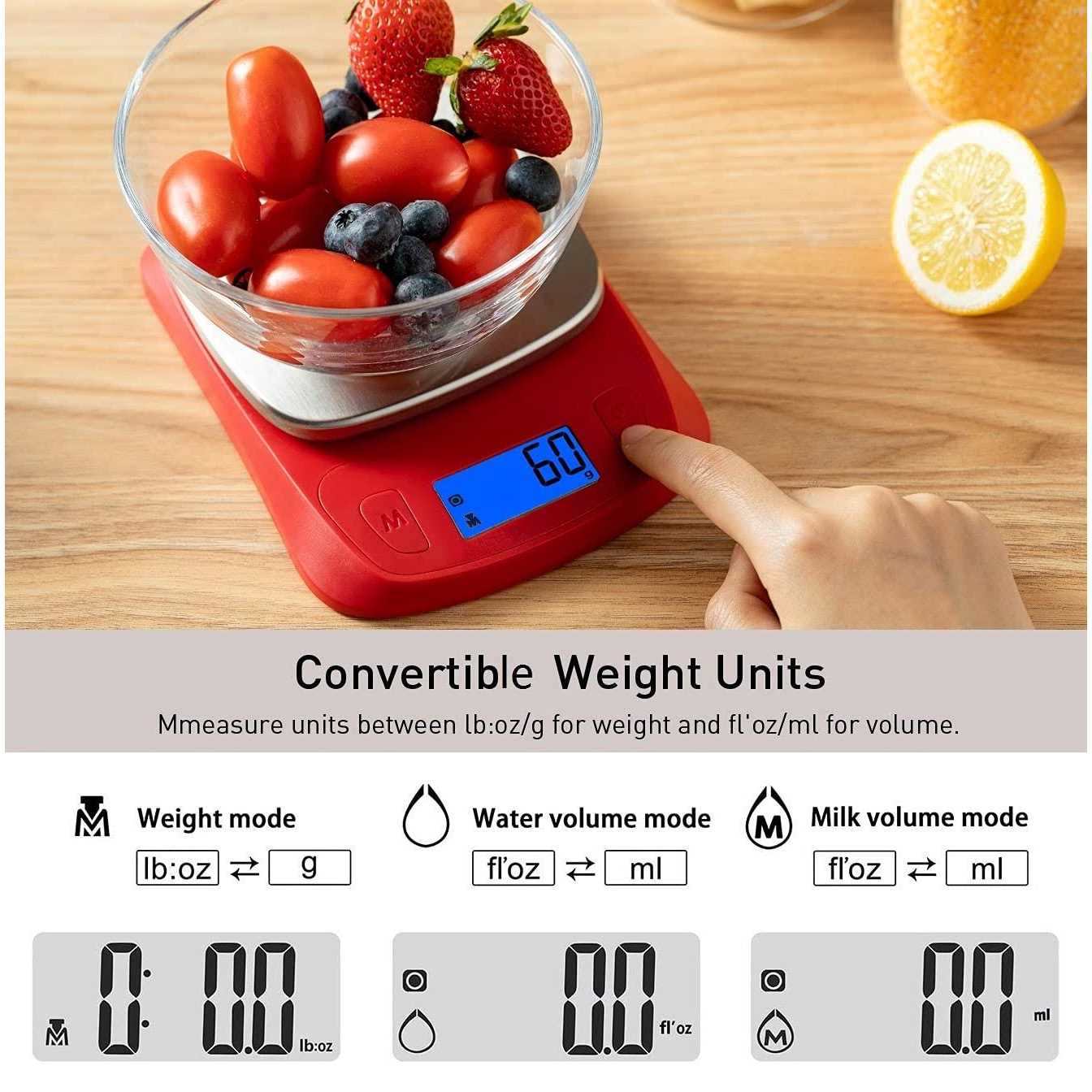 Nutri Fit Ultra Slim Kitchen Scale Digital Food Weight Scale for Baking Cooking in Grams and Ounces Tare & Backlit Lcd - Zenithce