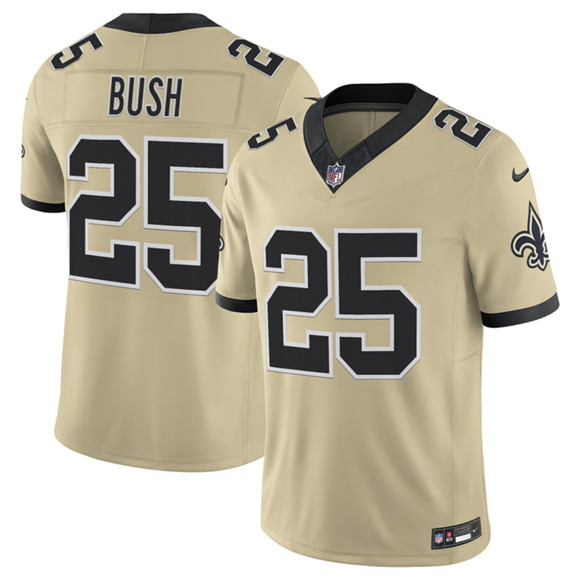 New Orleans Saints #25 Reggie Bush Gold 2025 F.U.S.E. Alternate Vapor Limited Football Stitched Jersey - Zenithce