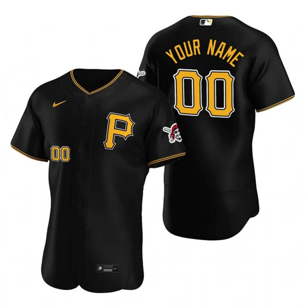 Pittsburgh Pirates Customized Black Alternate Patch 2020 Stitched Jersey - Zenithce