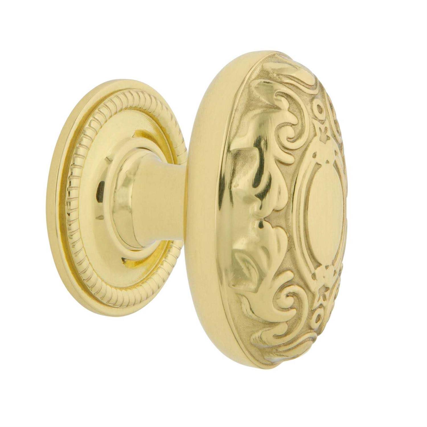 Nostalgic Warehouse Victorian Brass 1 3/4 Cabinet Knob Rope Rose - Zenithce