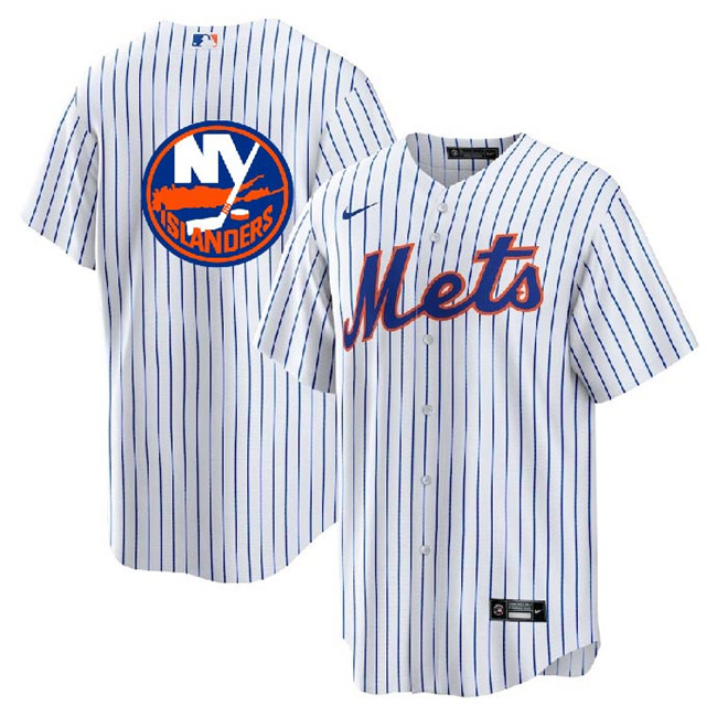 New York Mets Islanders White Cool Base Stitched Jersey - Zenithce