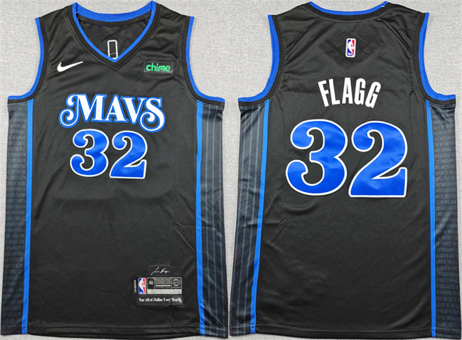 Dallas Mavericks #32 Cooper Flagg Black City Edition Stitched Jersey - Zenithce