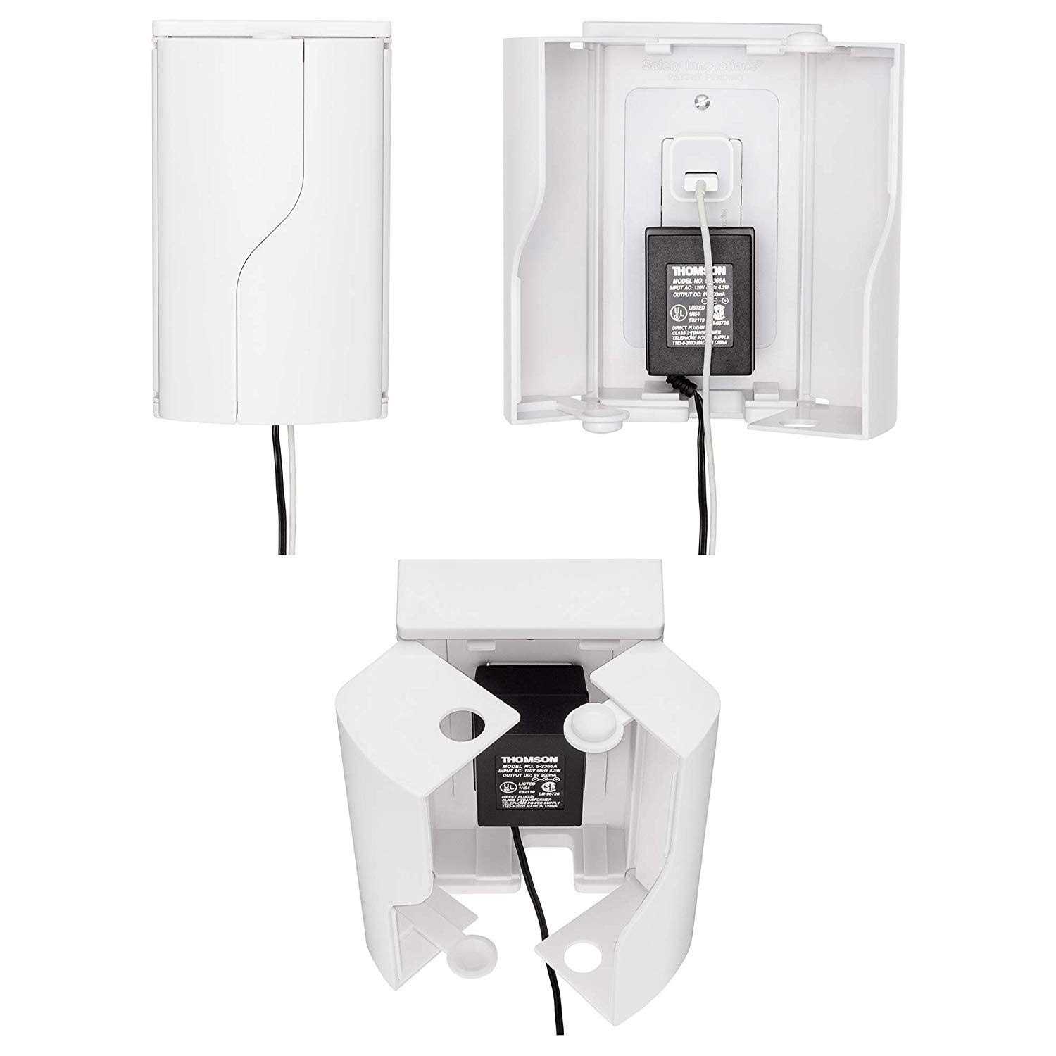 Safety Innovations Twin Door Babyproof Outlet Cover Box for Babyproofing Outlets - Zenithce