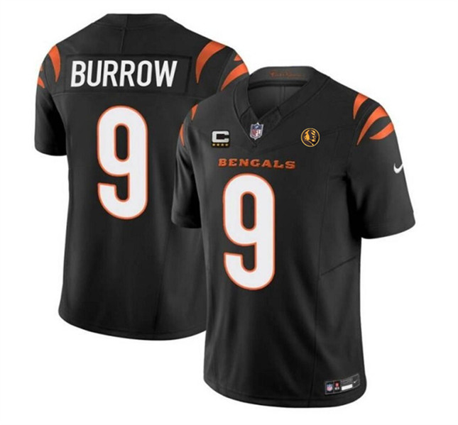 Cincinnati Bengals #9 Joe Burrow Black 2023 F.U.S.E. With 4-Star C Patch And John Madden Patch Vapor Limited Stitched Jersey - Zenithce