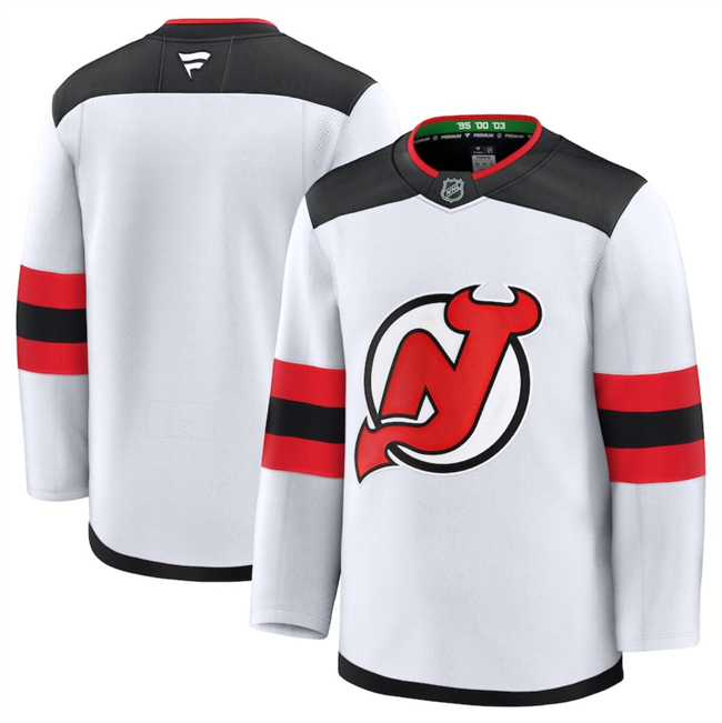 New Jersey Devils Blank White 2024-25 Away Stitched Jersey - Zenithce