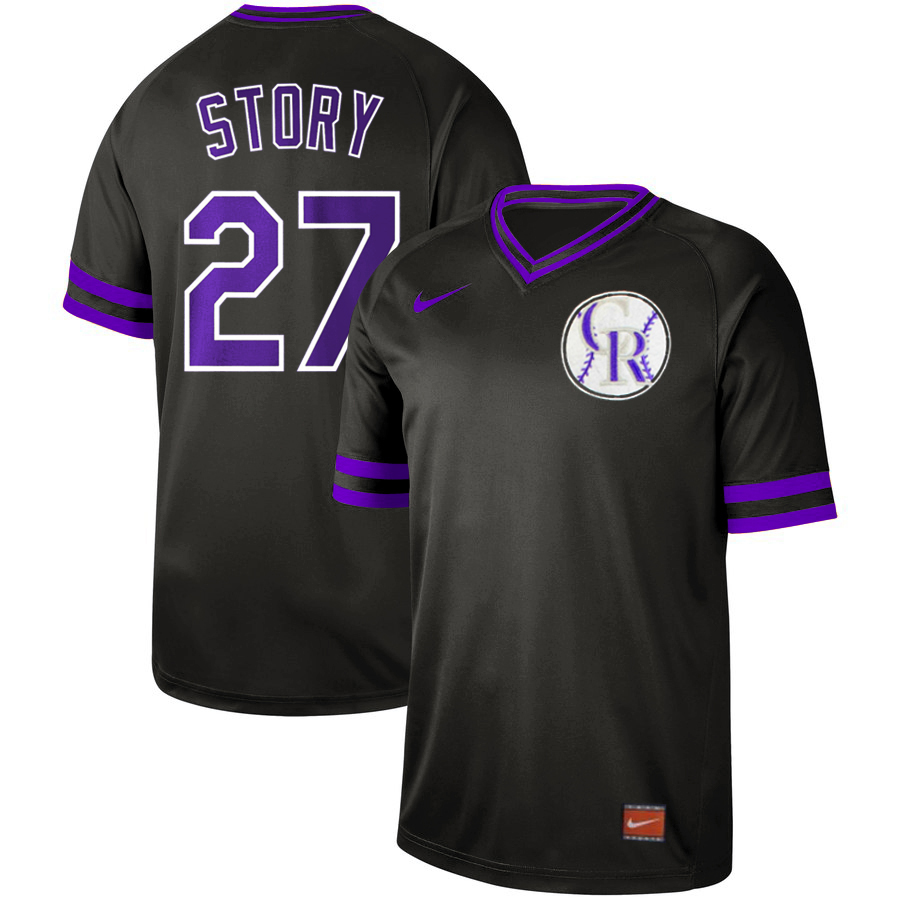 Colorado Rockies #27 Trevor Story Black Cooperstown Collection Legend Stitched Jersey - Zenithce