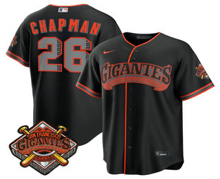 San Francisco Giants #26 Matt Chapman Black 2026 Alternate Stadium Stitched Jersey - Zenithce