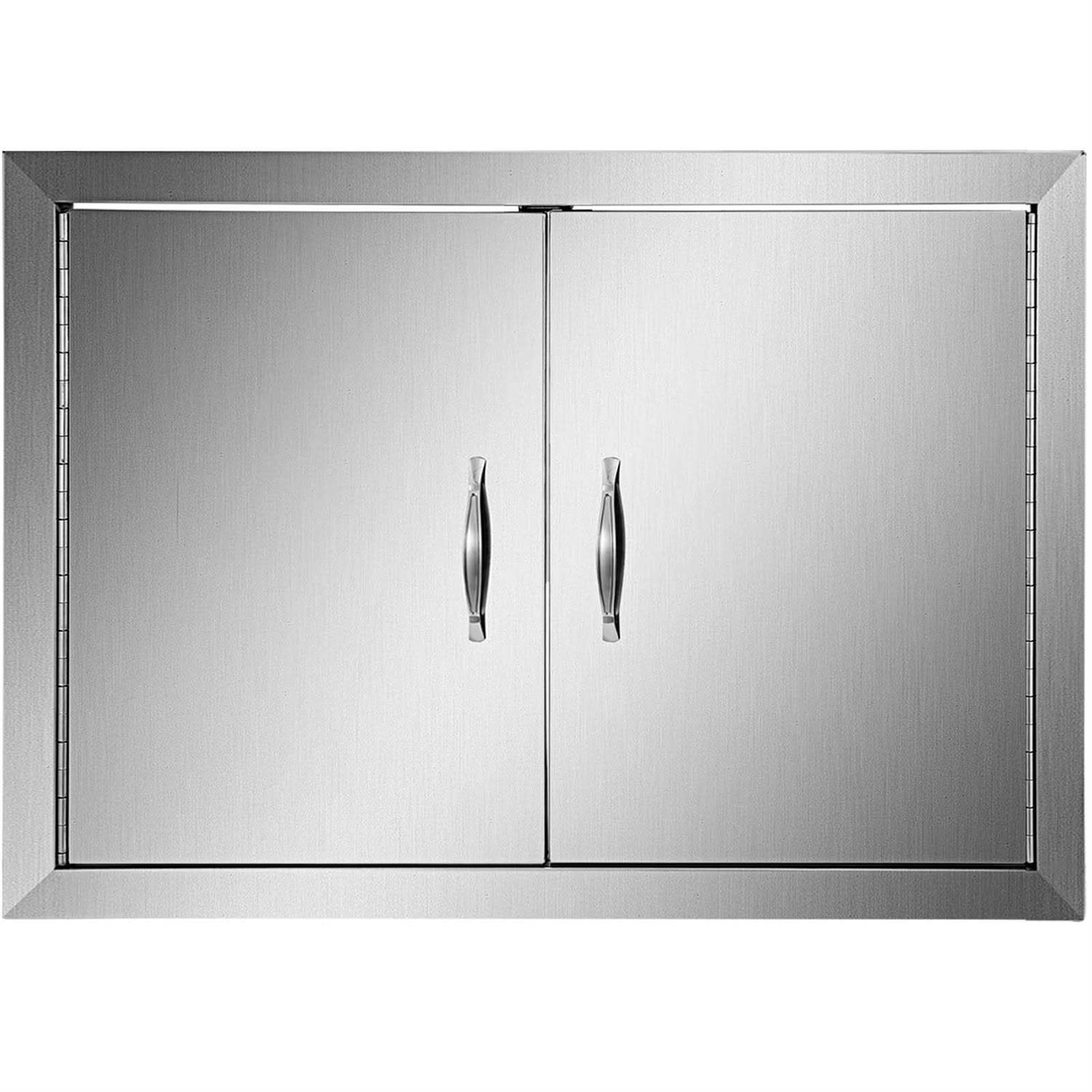 VEVOR Outdoor Kitchen Doors H Double BBQ Door Stainless Steel BBQ Access Door - Zenithce