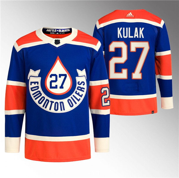 Edmonton Oilers #27 Brett Kulak 2023 Royal Heritage Classic Primegreen Stitched Jersey - Zenithce