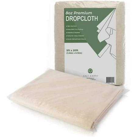 Salt Earth Canvas Drop Cloth Reusable Cloth for Outdoor and Indoor use 100% Recycled Cotton Nature Friendly - Zenithce