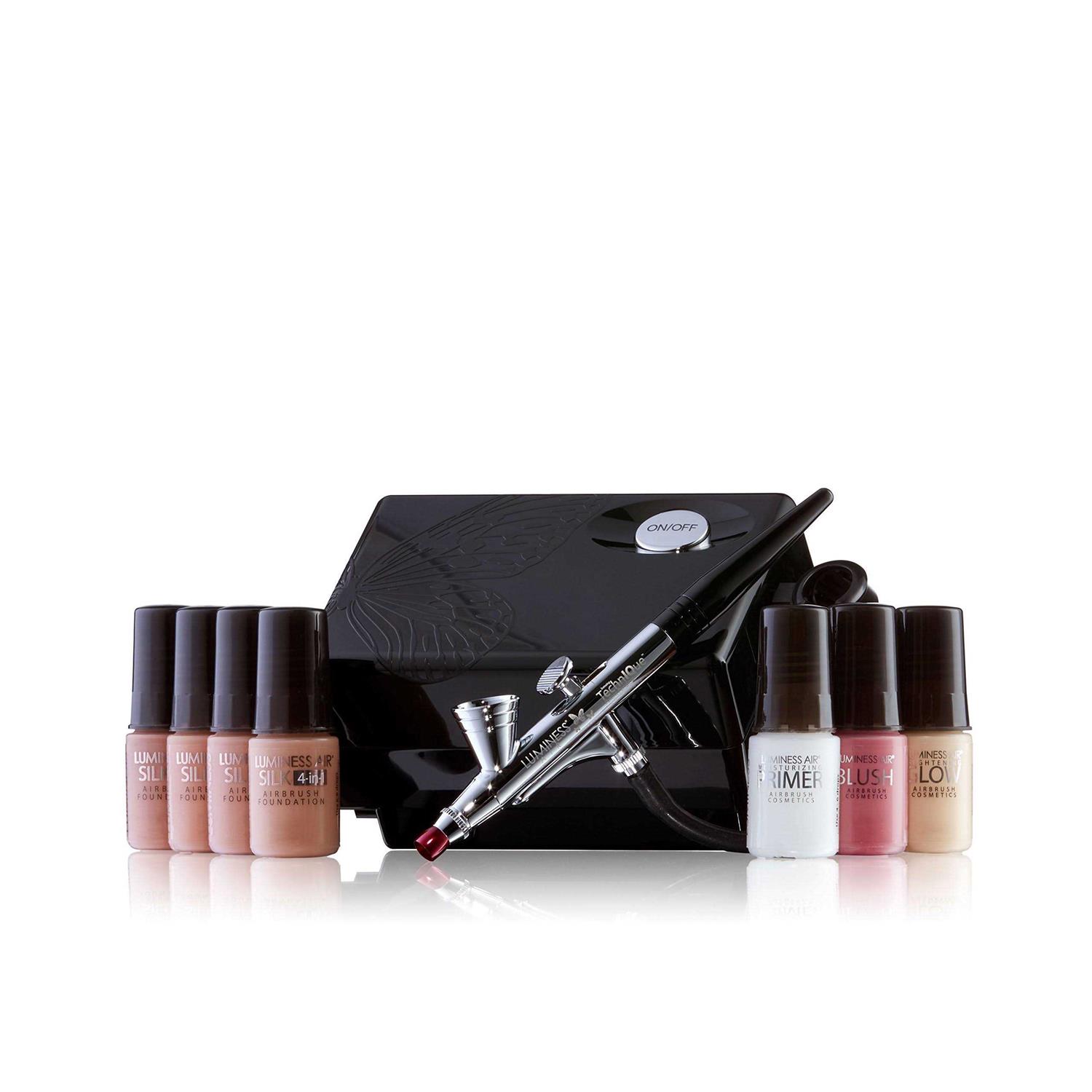 Luminess Air Basic Airbrush Makeup Kit and 9-Piece Silk 4-In-1 Airbrush Foundation Starter System - Zenithce