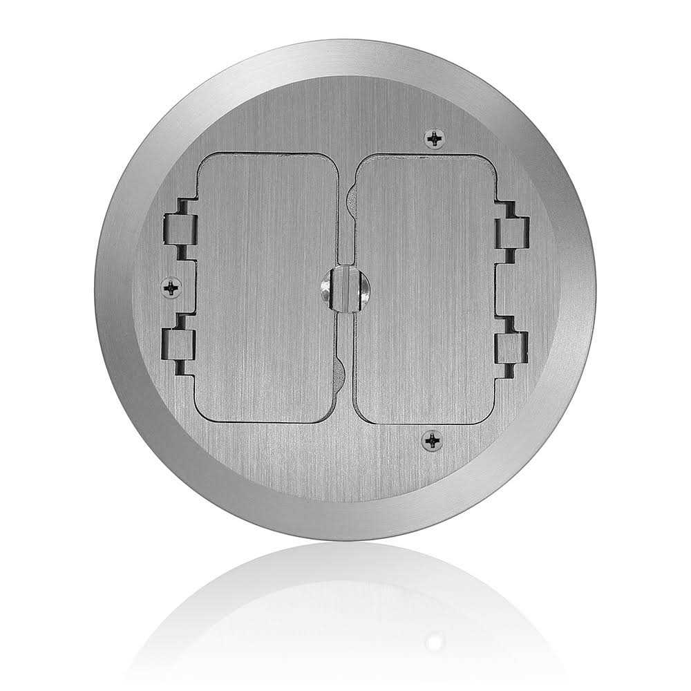 Leviton FBC2F-B Concrete Floor Box Brass Cover Plate - Zenithce