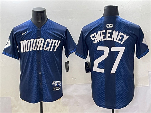 Detroit Tigers #27 Trey Sweeney 2024 Navy City Connect Cool Base Limited Stitched Jersey - Zenithce