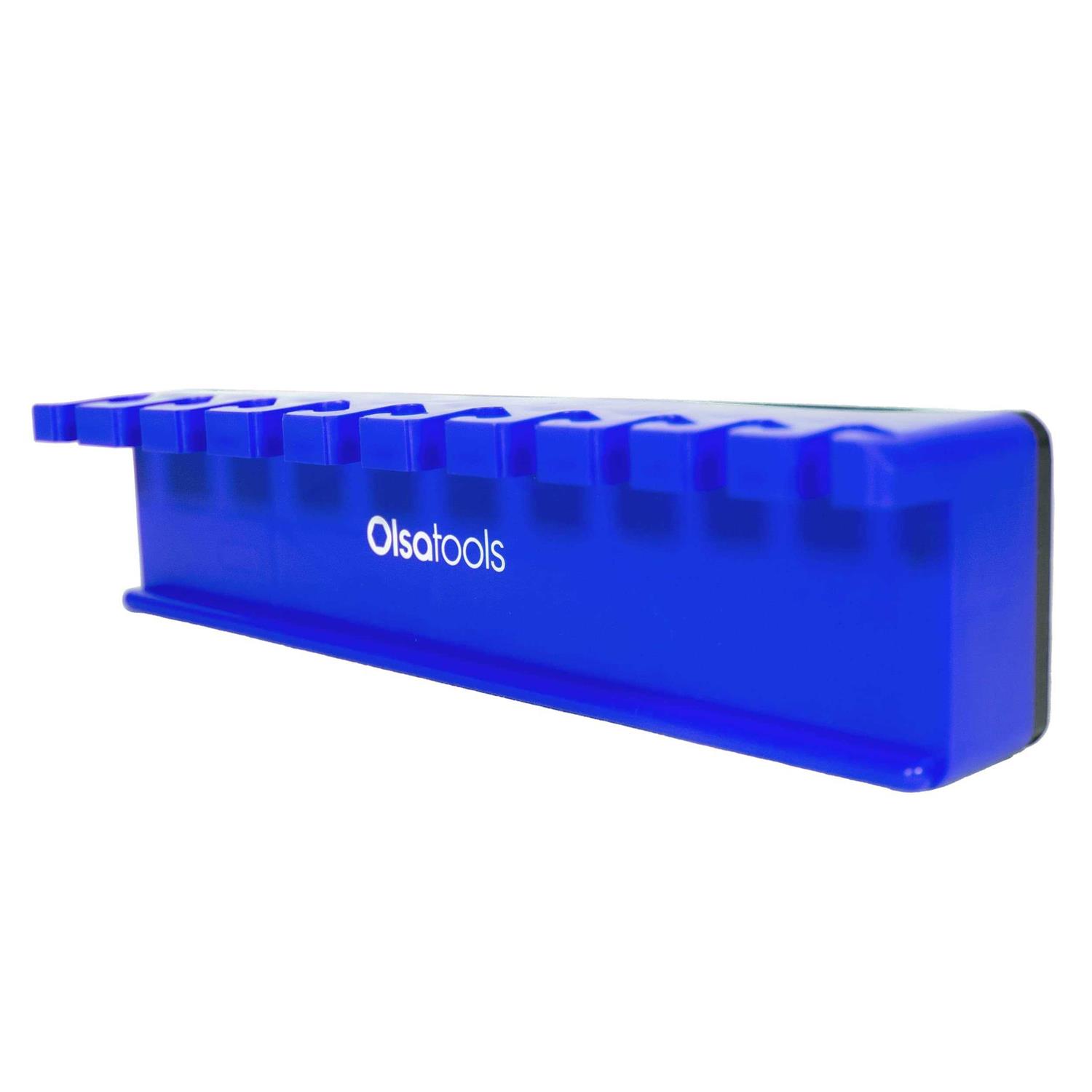 Olsa Tools Magnetic Wrench Holder Organizer Fits SAE 3/8 Thru 15/16 & Metric 10mm Thru 19mm - Zenithce