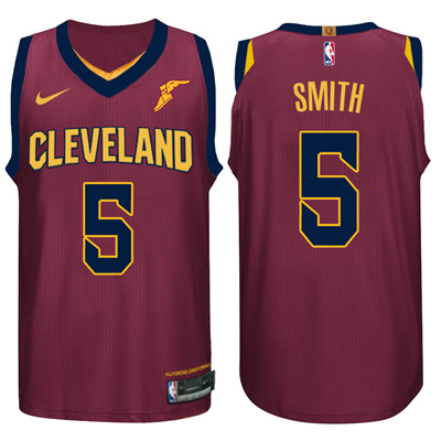 Cleveland Cavaliers #5 J.R. Smith Jersey 2017-18 New Season Wine Red Jersey - Zenithce