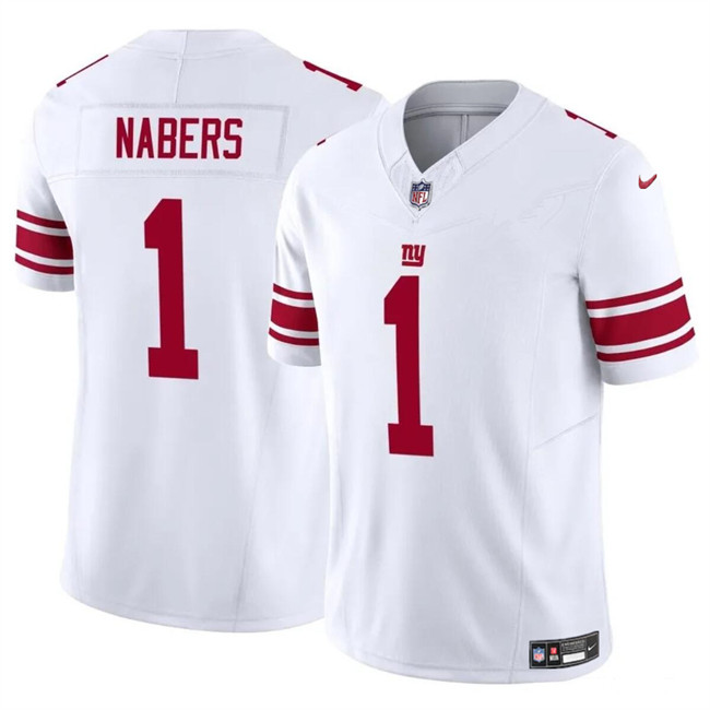 New York Giants #1 malik nabers white vapor untouchable limited stitched jersey - Zenithce