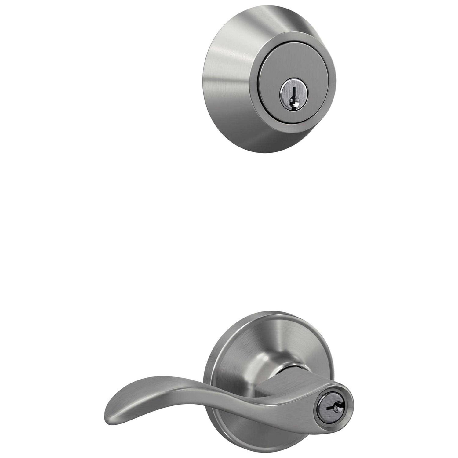 Schlage Cylinder Deadbolt & Keyed Entry Presley Lever - Zenithce