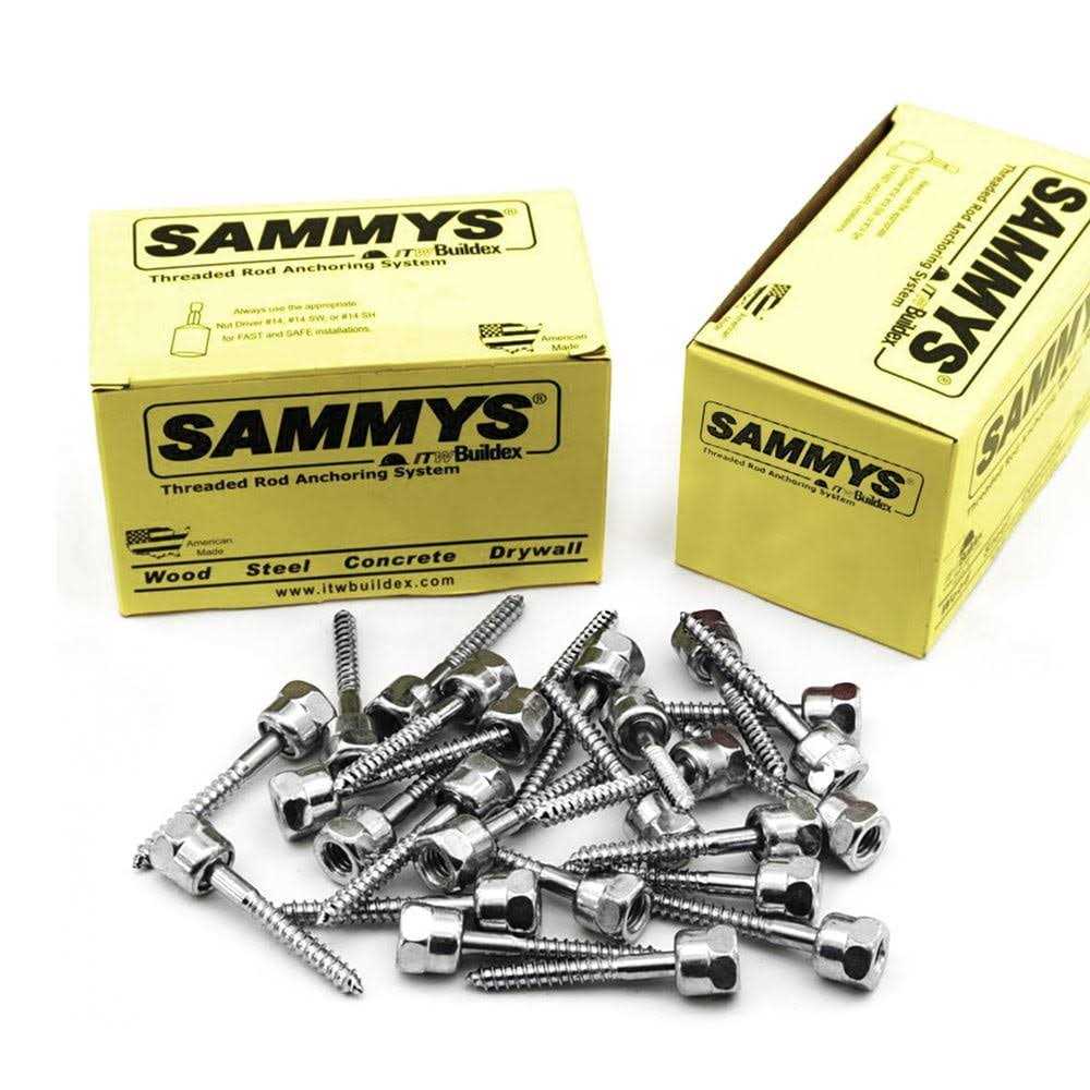 Sammys 1/4 in. x Vertical Rod Anchor Super Screw Threaded Rod Fitting for Wood - Zenithce