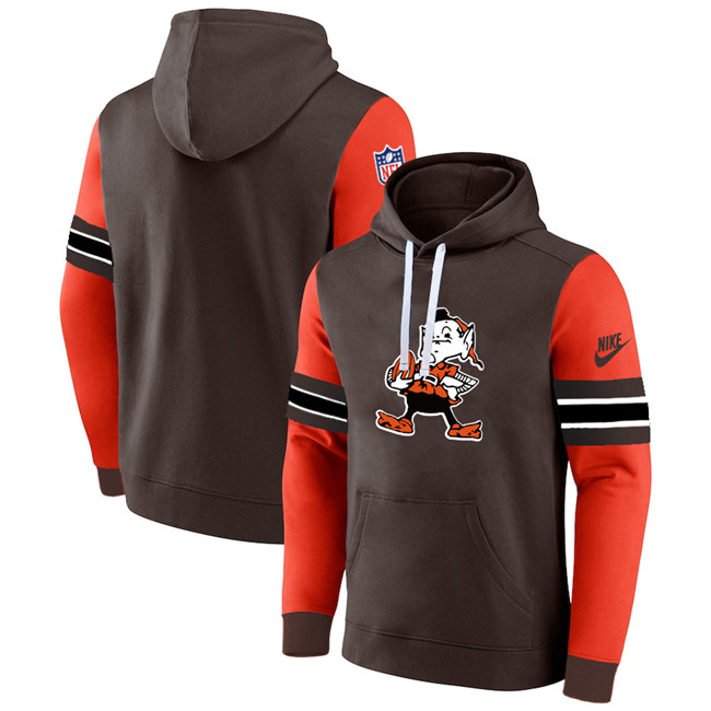 Cleveland Browns Brown Orange Pullover Hoodie - Zenithce