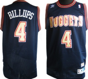 Denver Nuggets #4 Chauncey Billups Navy Blue Swingman Throwback Jersey - Zenithce