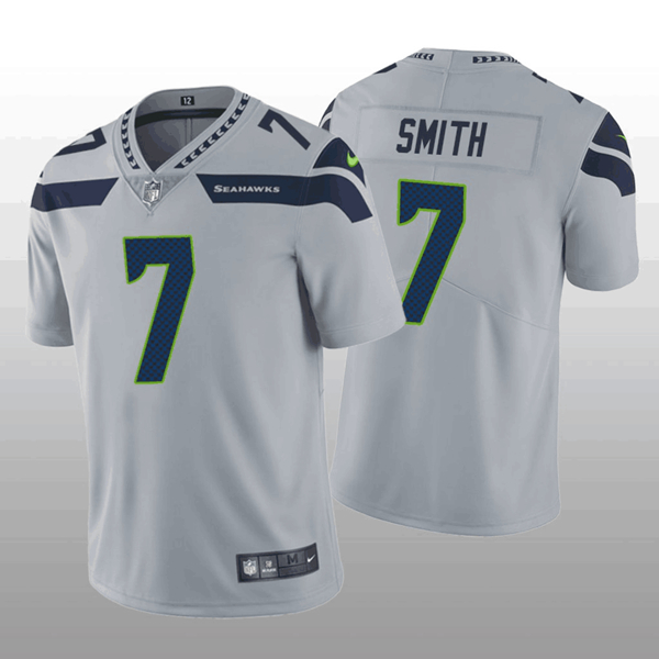 Seattle Seahawks #7 Geno Smith Grey Vapor Untouchable Limited Stitched Jersey - Zenithce