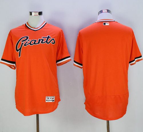 Giants Blank Orange Flexbase Authentic Collection Cooperstown Stitched Jerseys - Zenithce